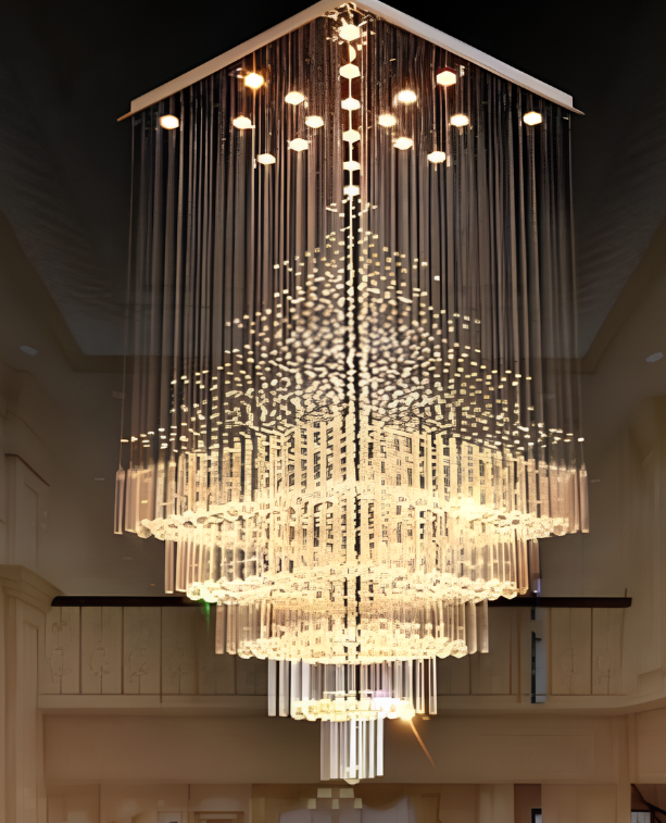 Dynamic Diamond Chandelier