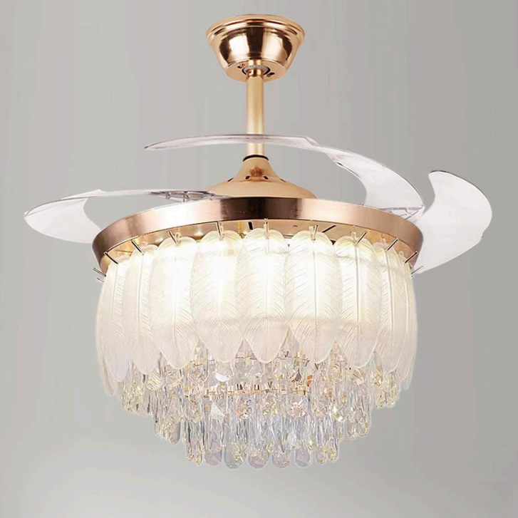 Airhead Ceiling fan with chandelier-style light