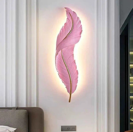 Celeste feather wall light
