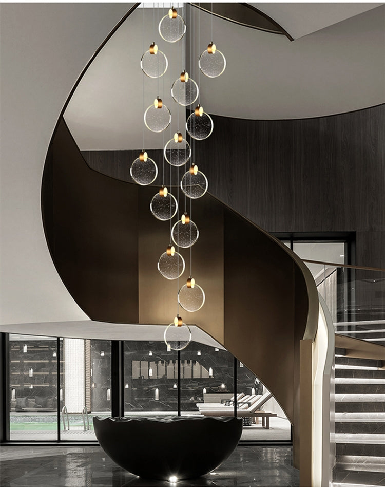 Gravity Loop Crystal Glass Chandelier