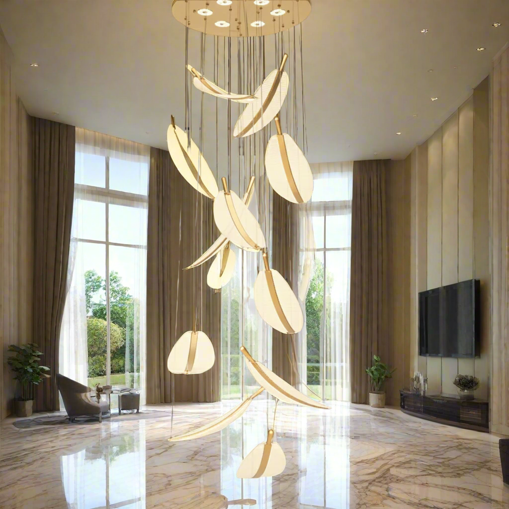 Asian Leaf Chandelier