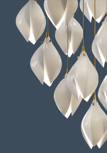 White Tulip Chandelier