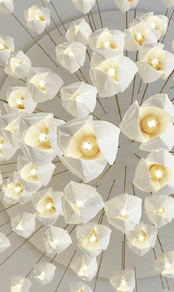 White Tulip Chandelier