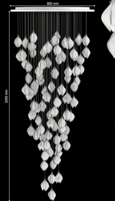 White Tulip Chandelier