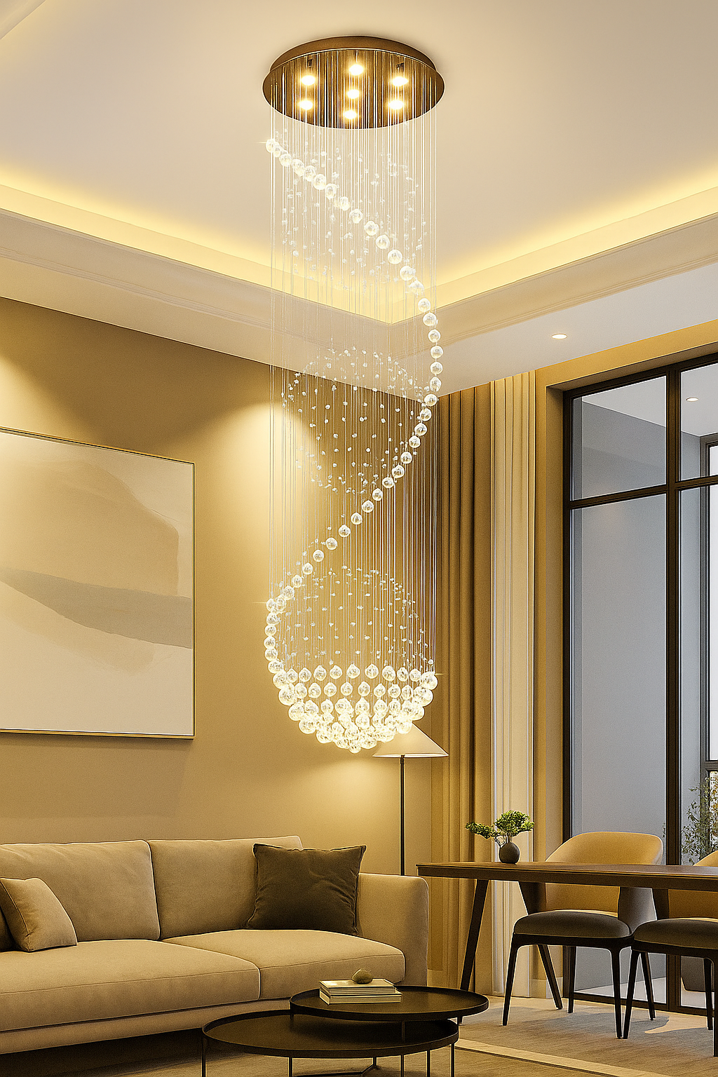 STARFALL SPIRAL CHANDELIER
