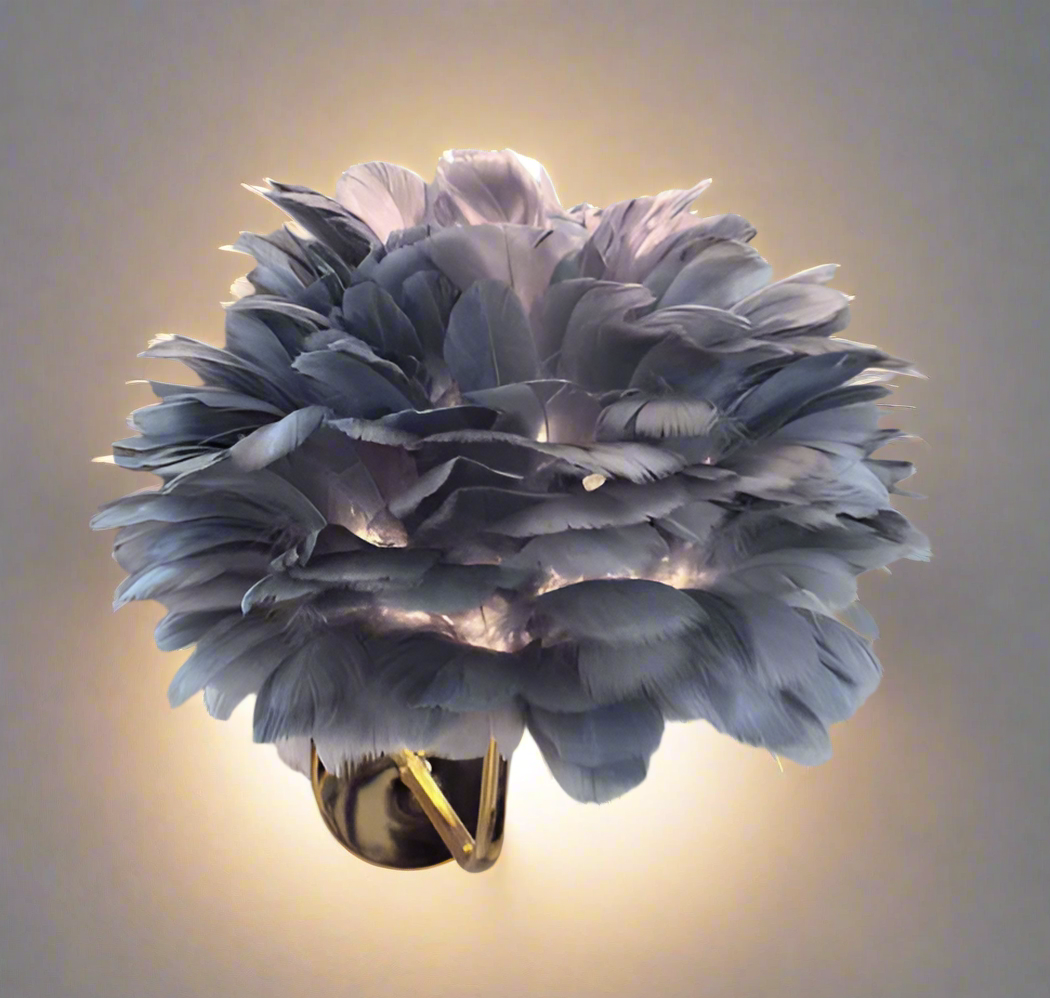 SkyQuill feathered wall light