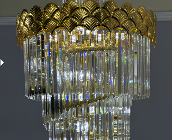 Golden Crystal Chandelier