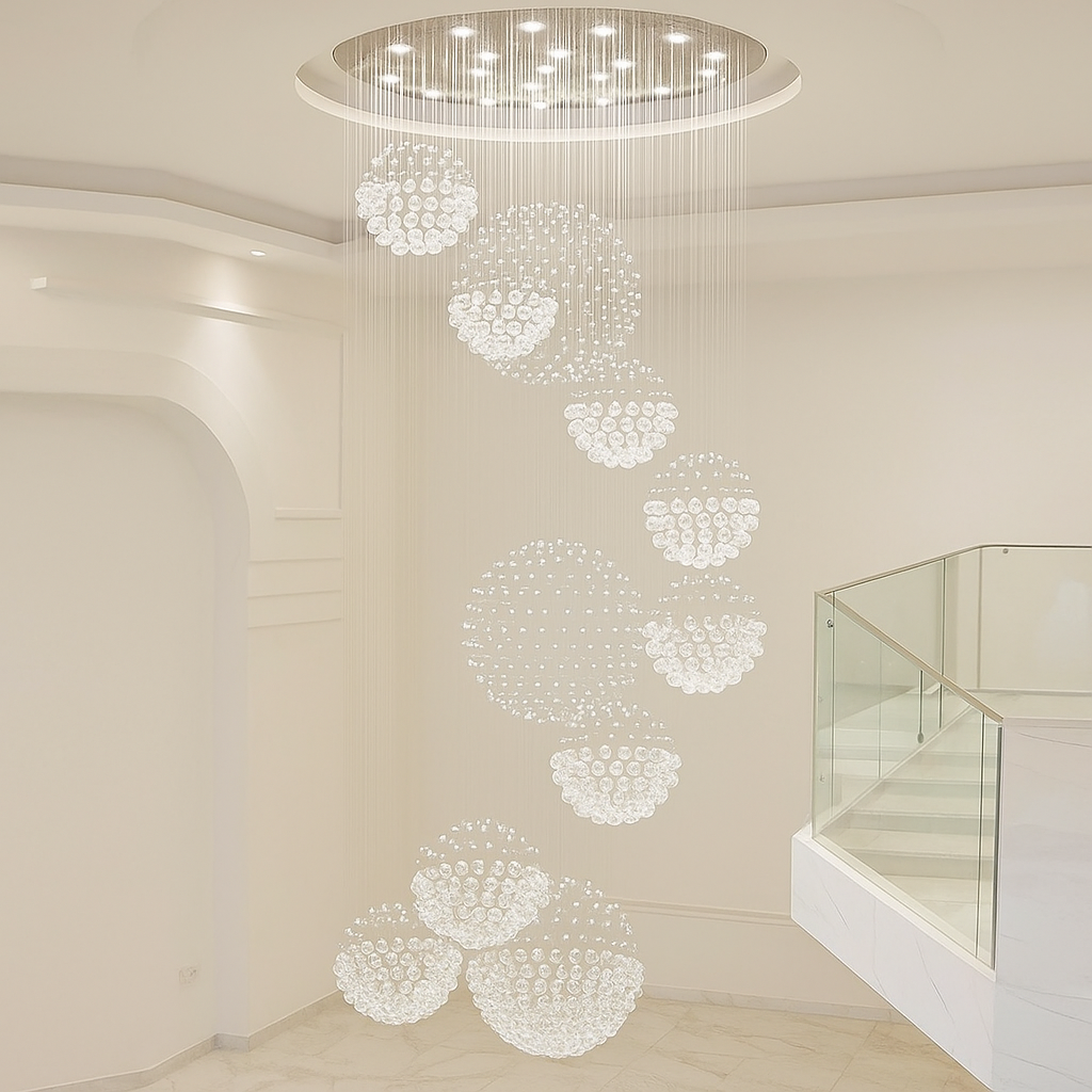 Spiral Crystal Chandelier