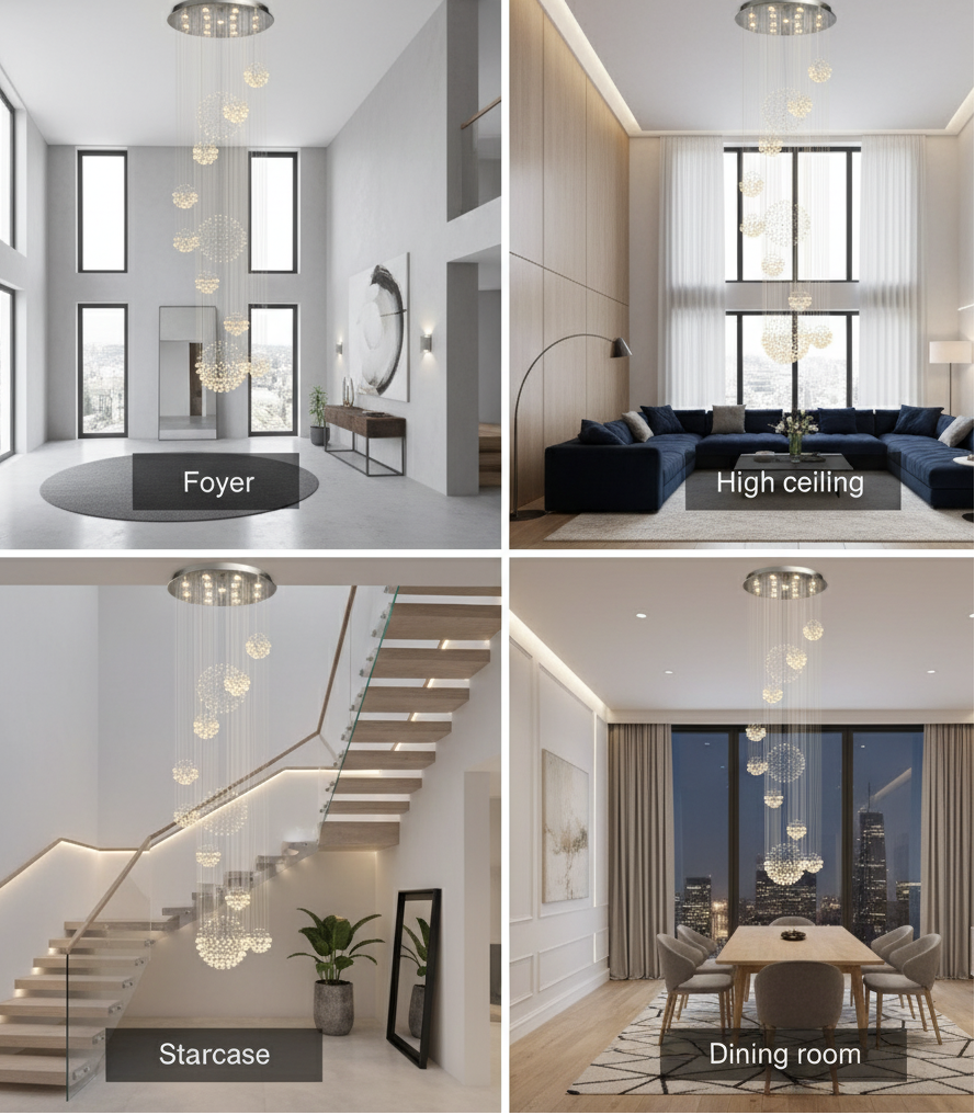 Spiral Crystal Chandelier