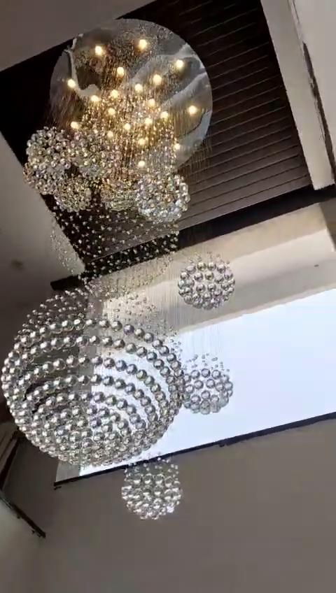 Spiral Crystal Chandelier