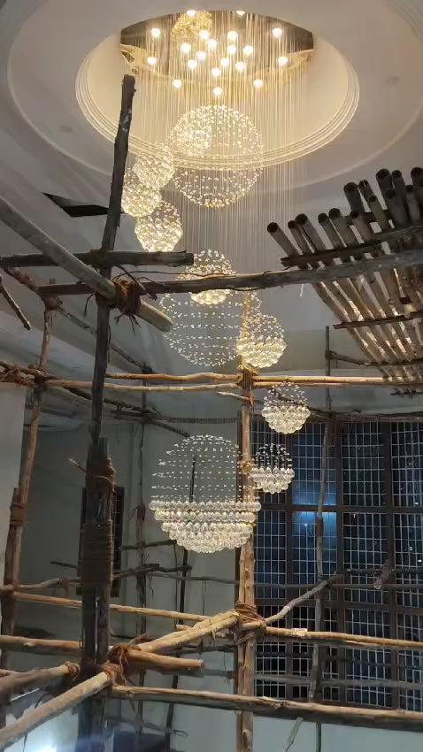 Spiral Crystal Chandelier