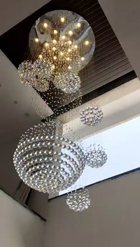 Spiral Crystal Chandelier