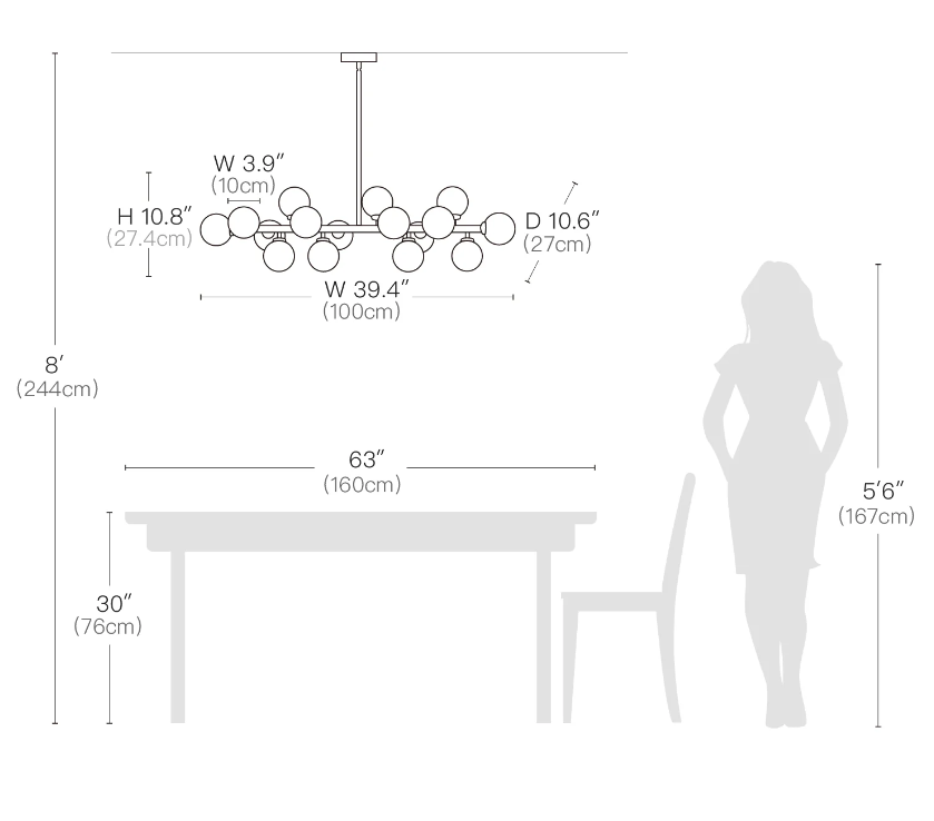 Modern Glass Chandelier