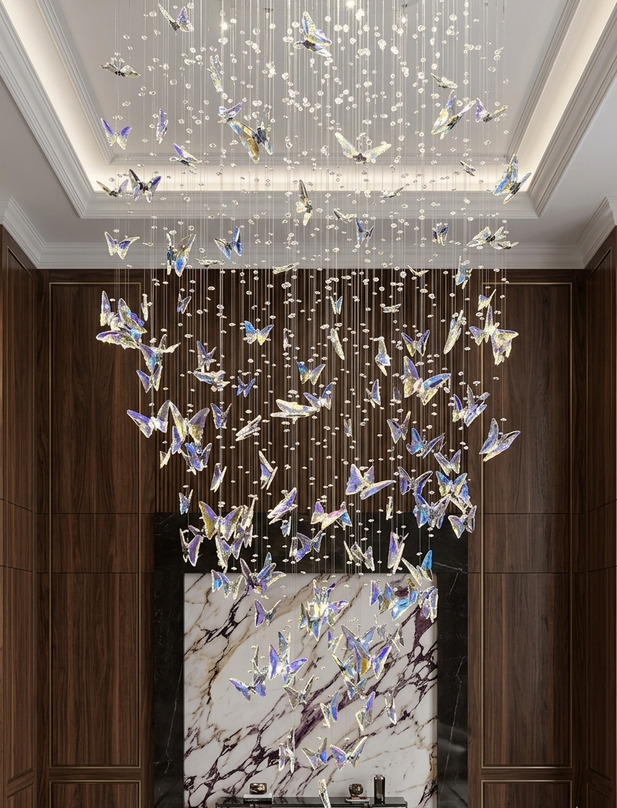 Luxurious Fancy Customized Butterfly Crystal Chandelier