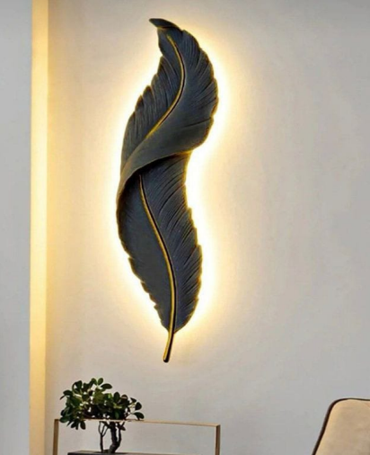 Celeste feather wall light